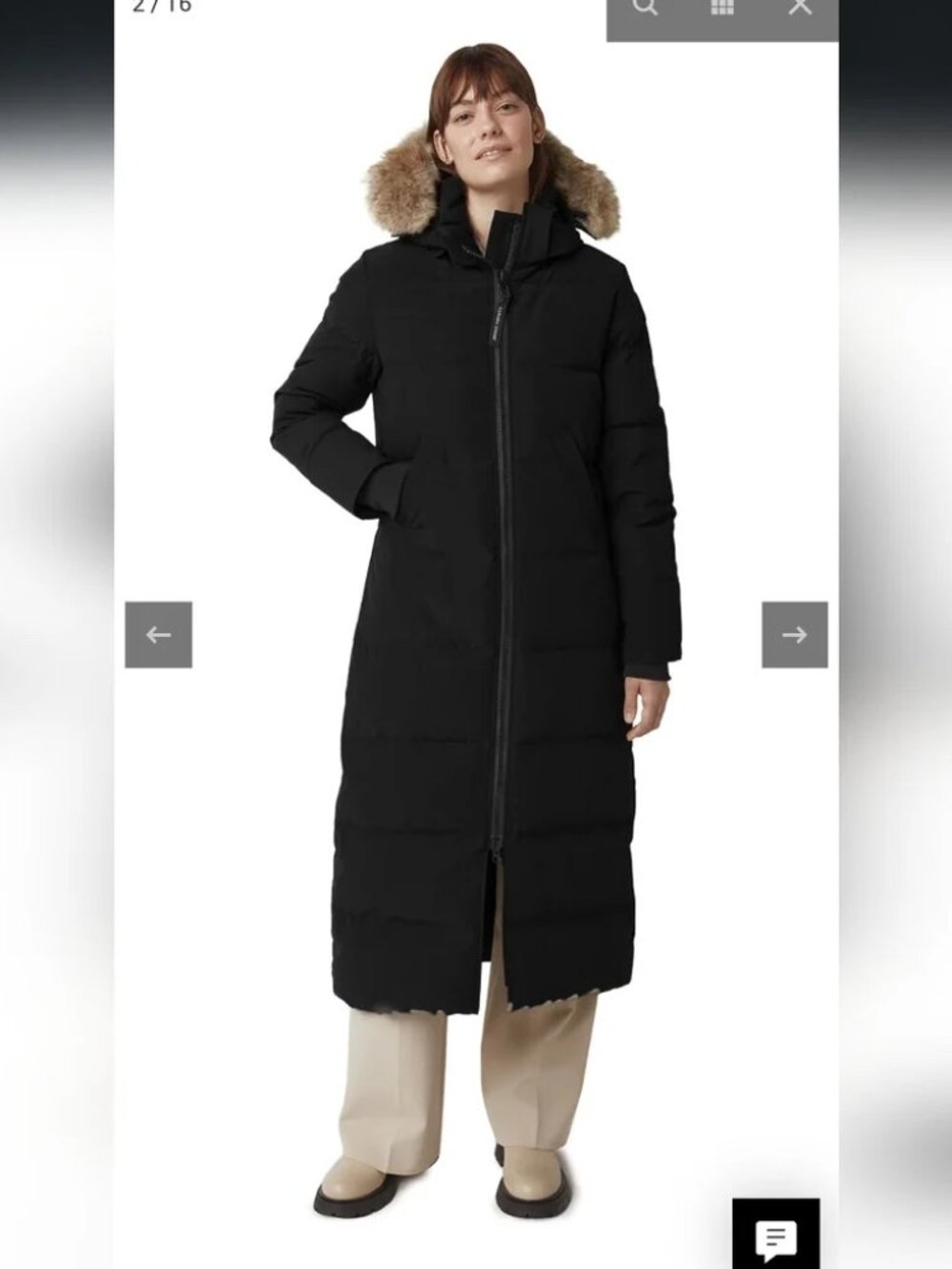 Canada Goose Mystique Parka with Fur - size L - not perfect
